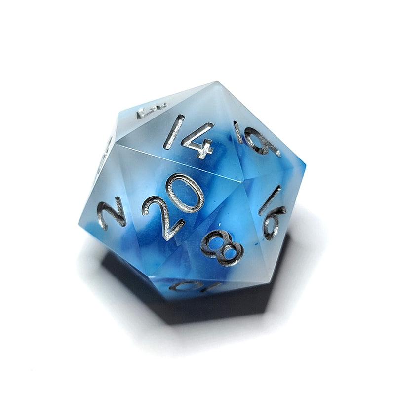 Fluffy Clouds Sharp Edge Resin 7pc Dice Set | Rollacrit