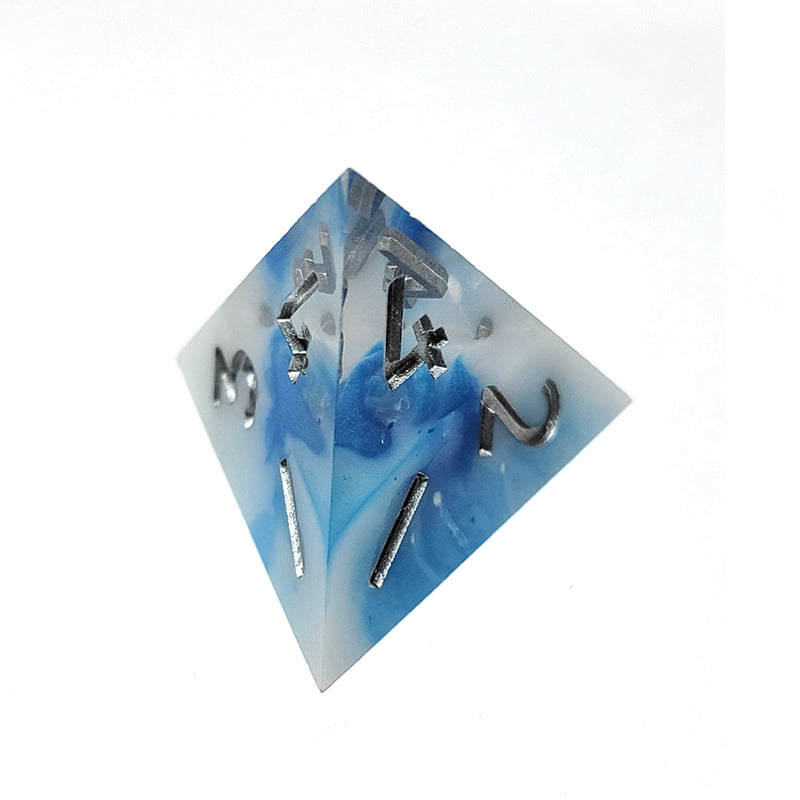 Fluffy Clouds Sharp Edge Resin 7pc Dice Set | Rollacrit