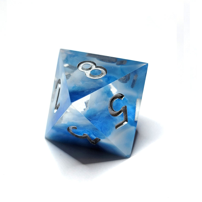 Fluffy Clouds Sharp Edge Resin 7pc Dice Set | Rollacrit