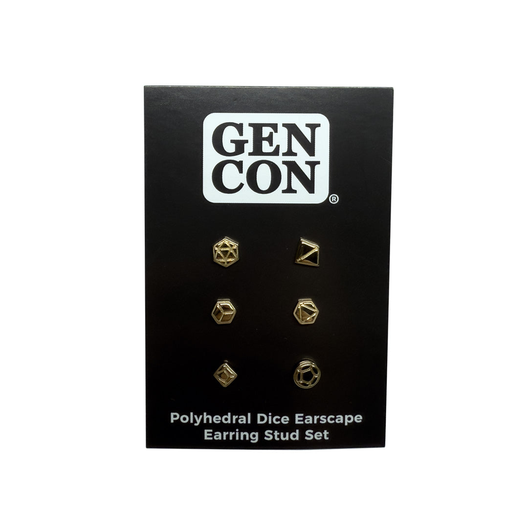 Gen Con Polyhedral Dice Earscape Earring Stud Set | Rollacrit
