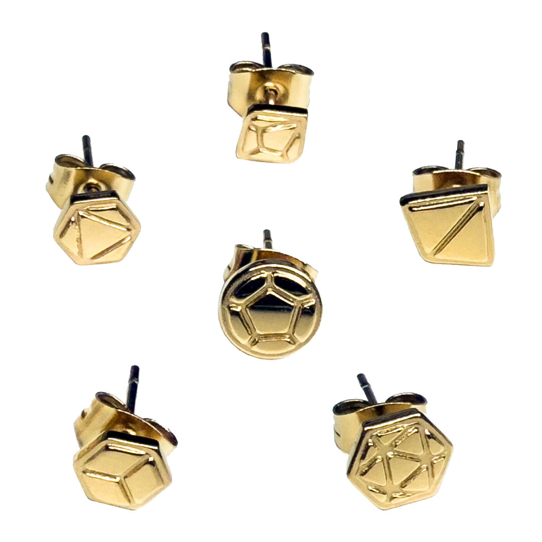 Gen Con Polyhedral Dice Earscape Earring Stud Set | Rollacrit