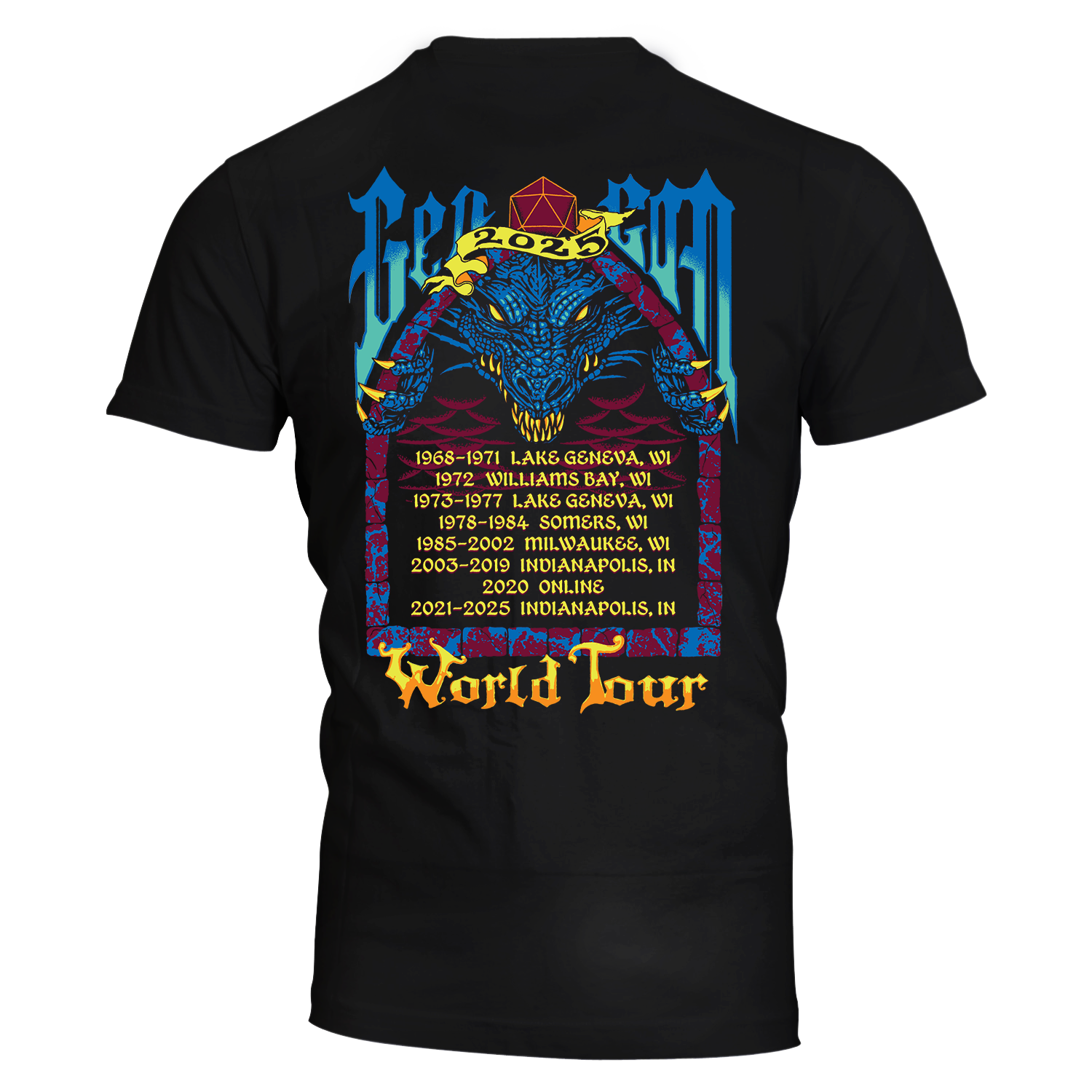Gen Con World Tour 2025 T-Shirt | Rollacrit