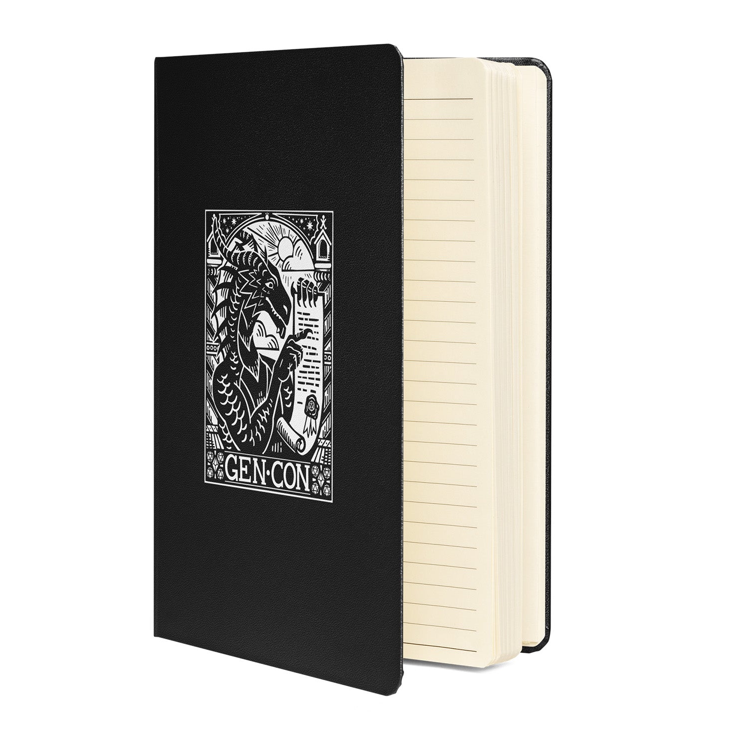 Gen Con 2025 Genevieve Scroll Woodblock Notebook | Rollacrit
