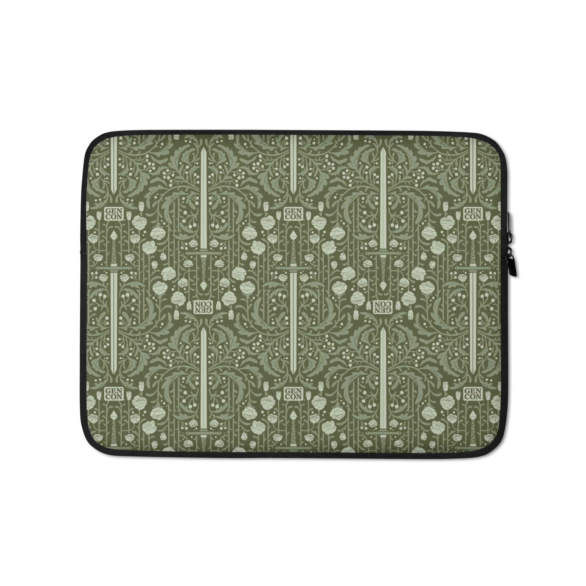 Gen Con Floral Sword Pattern Laptop Sleeve | Rollacrit