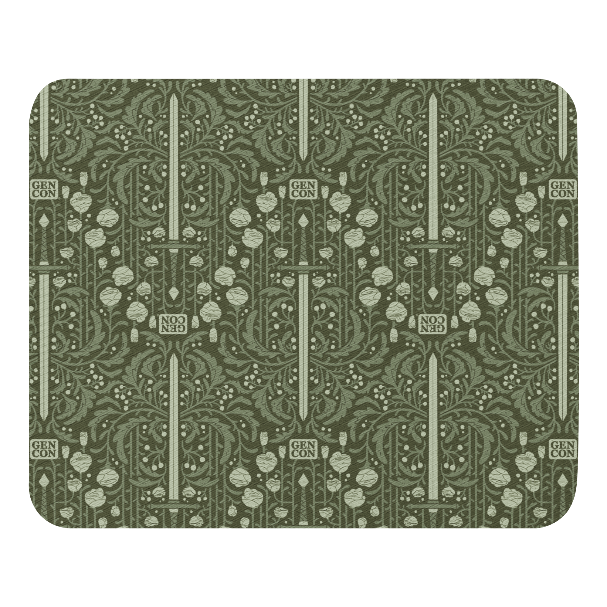 Gen Con Floral Sword Pattern Mouse Pad | Rollacrit