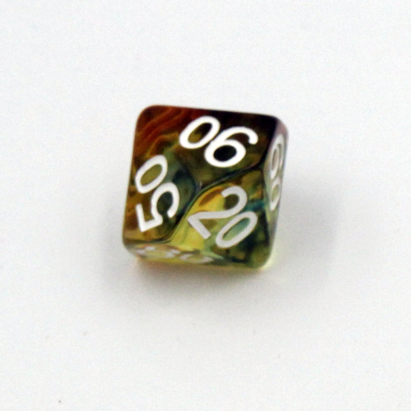 Rainbow Droplets Resin 7pc Dice Set | Rollacrit