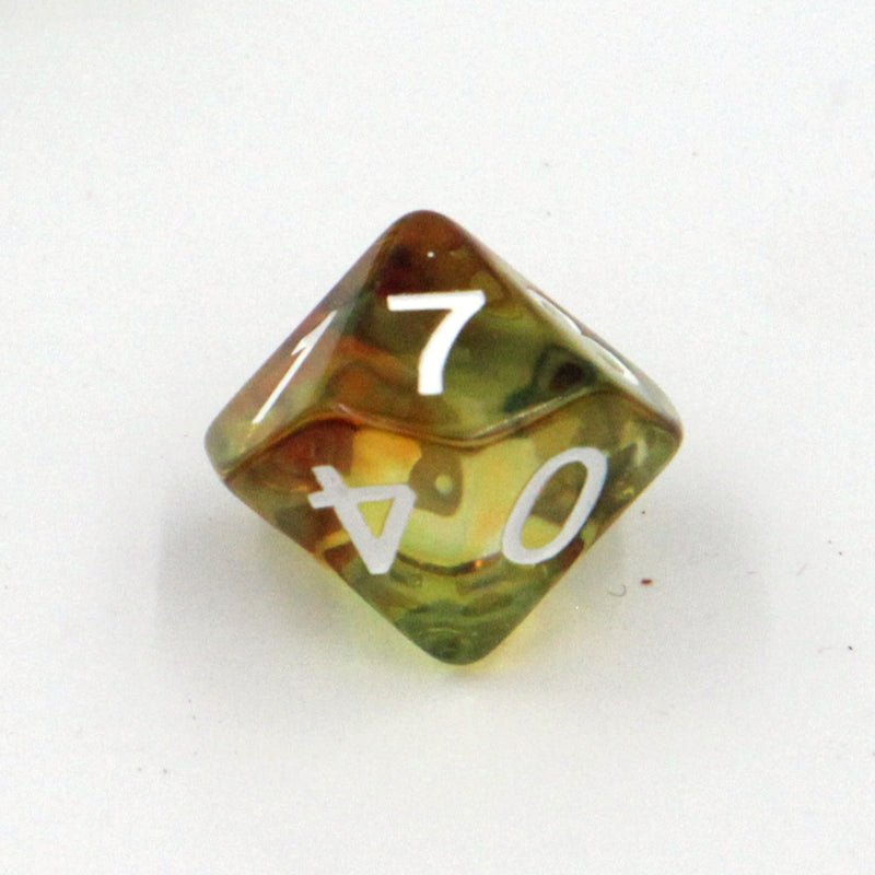 Rainbow Droplets Resin 7pc Dice Set | Rollacrit
