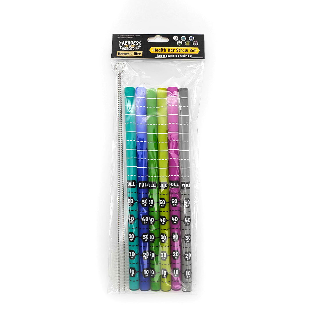 Heroes of Barcadia: Heroes for Hire Silicone Straw Set | Rollacrit