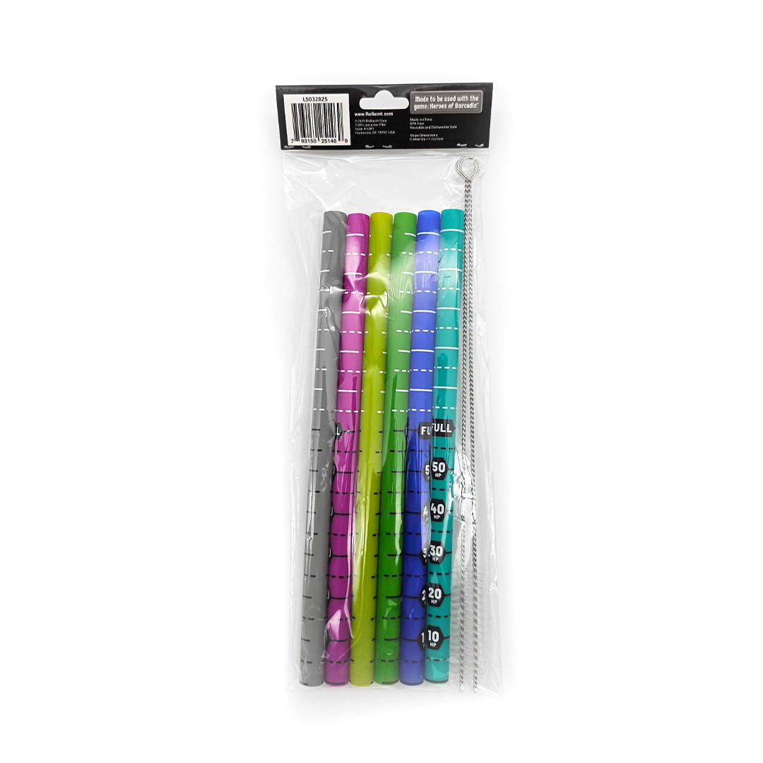 Heroes of Barcadia: Heroes for Hire Silicone Straw Set | Rollacrit
