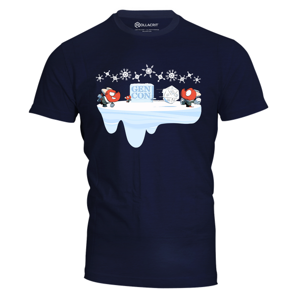 Gen Con Kobold Snow Fight Blue T-Shirt | Rollacrit