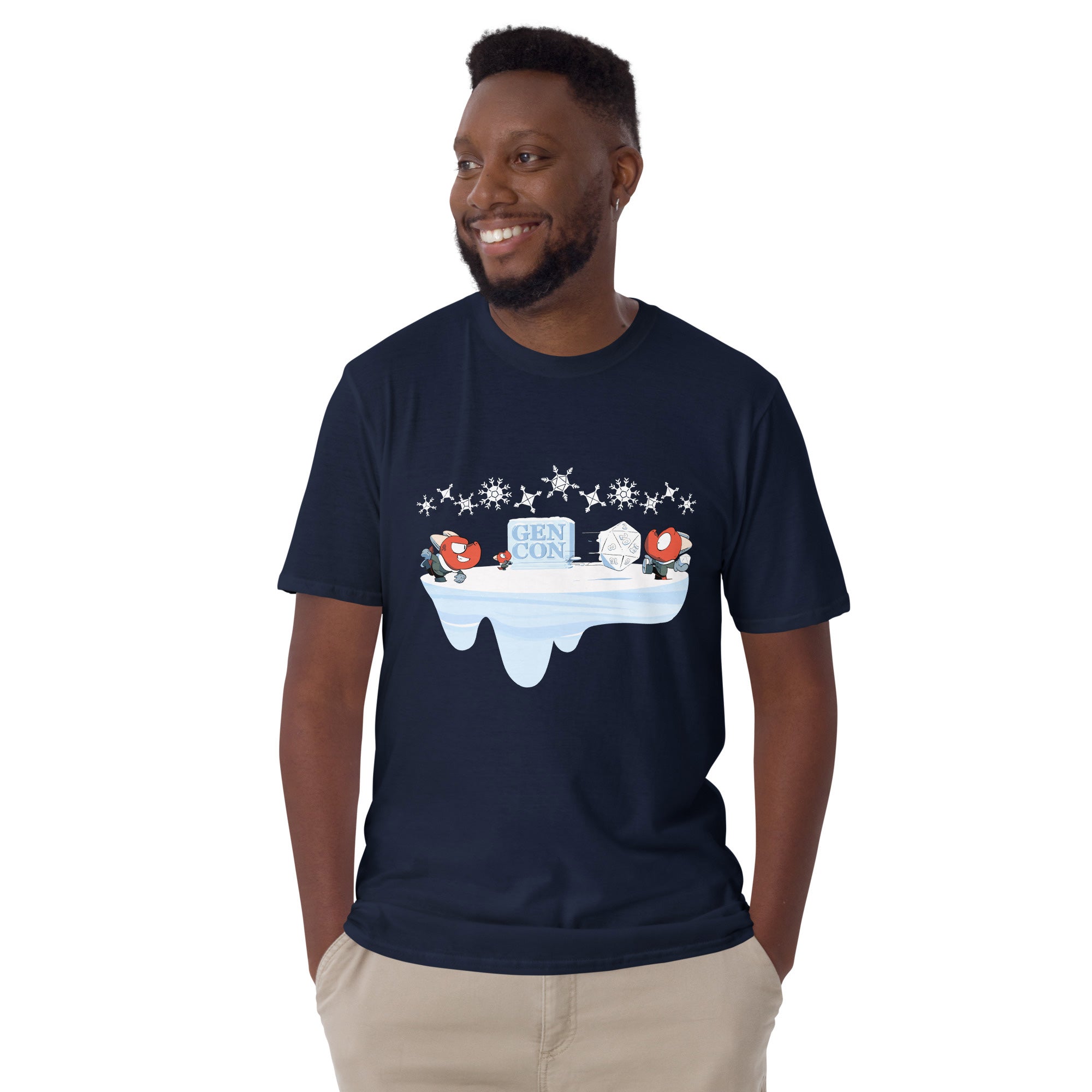 Gen Con Kobold Snow Fight Blue T-Shirt | Rollacrit