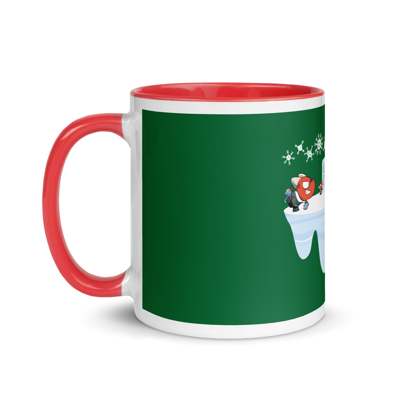 Gen Con Kobold Snowball Fight Red and Green Mug | Rollacrit
