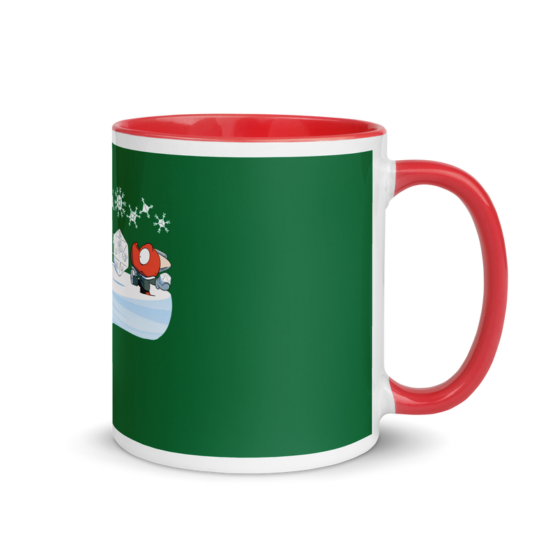 Gen Con Kobold Snowball Fight Red and Green Mug | Rollacrit