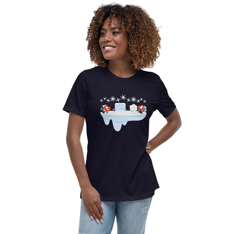 Gen Con Kobold Snowball Fight Blue Femme T-Shirt | Rollacrit