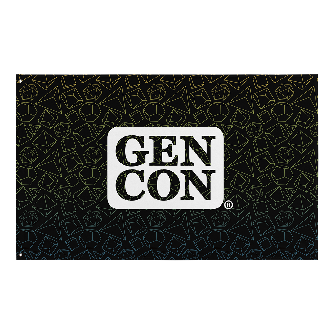 Gen Con Dice Pattern Flag | Rollacrit