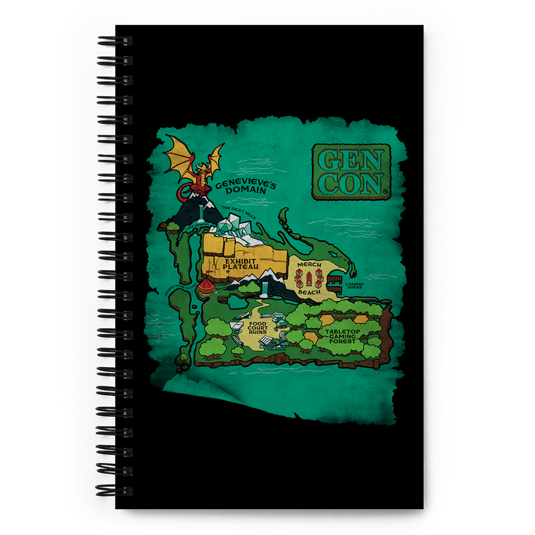 Gen Con Island Map Spiral Notebook | Rollacrit