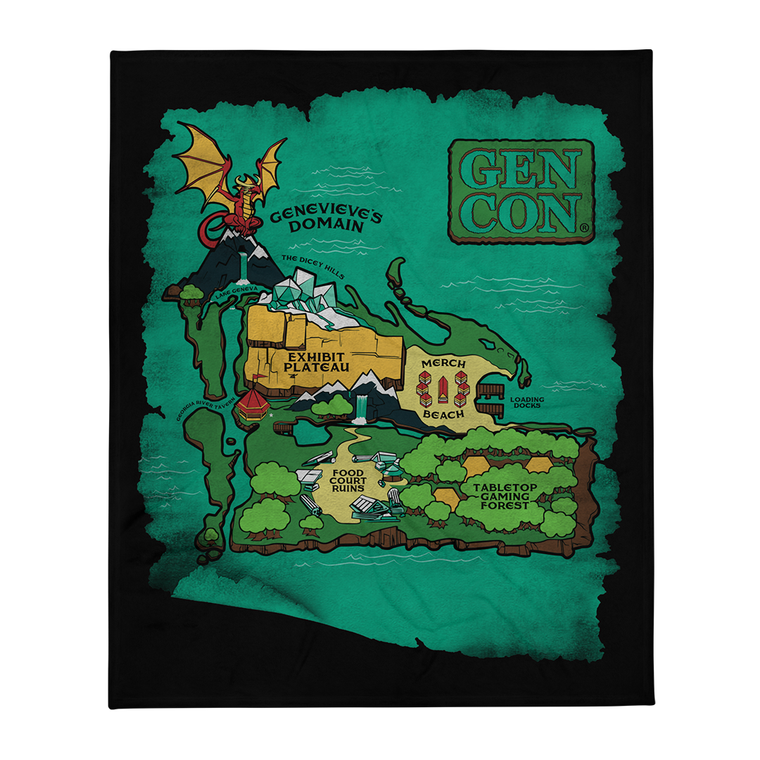 Gen Con Island Map Throw Blanket | Rollacrit