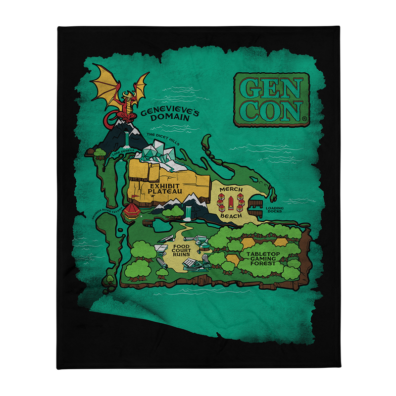 Gen Con Island Map Throw Blanket | Rollacrit
