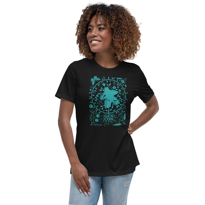 Gen Con Botanical Meeple Femme T-Shirt | Rollacrit