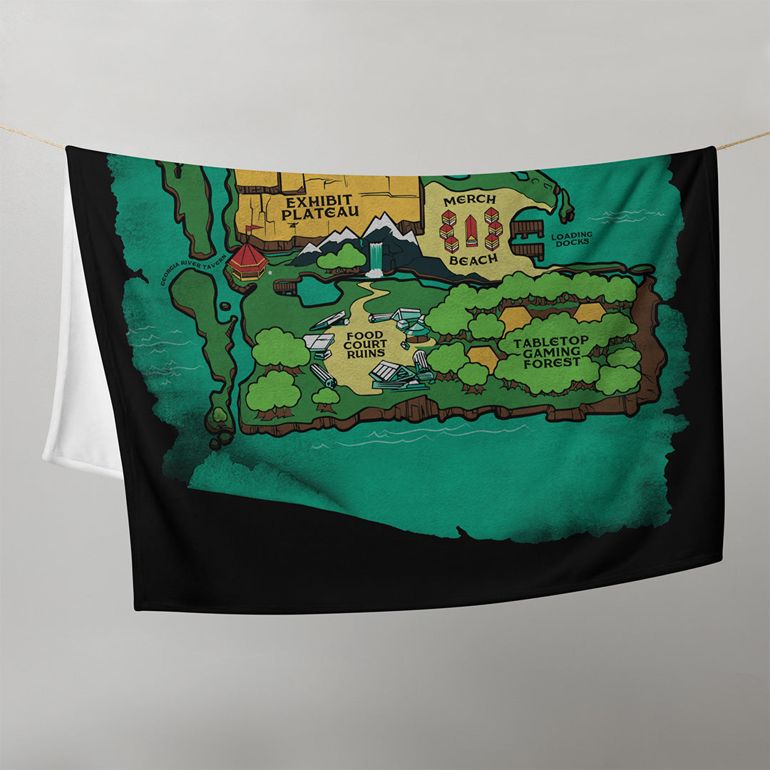 Gen Con Island Map Throw Blanket | Rollacrit