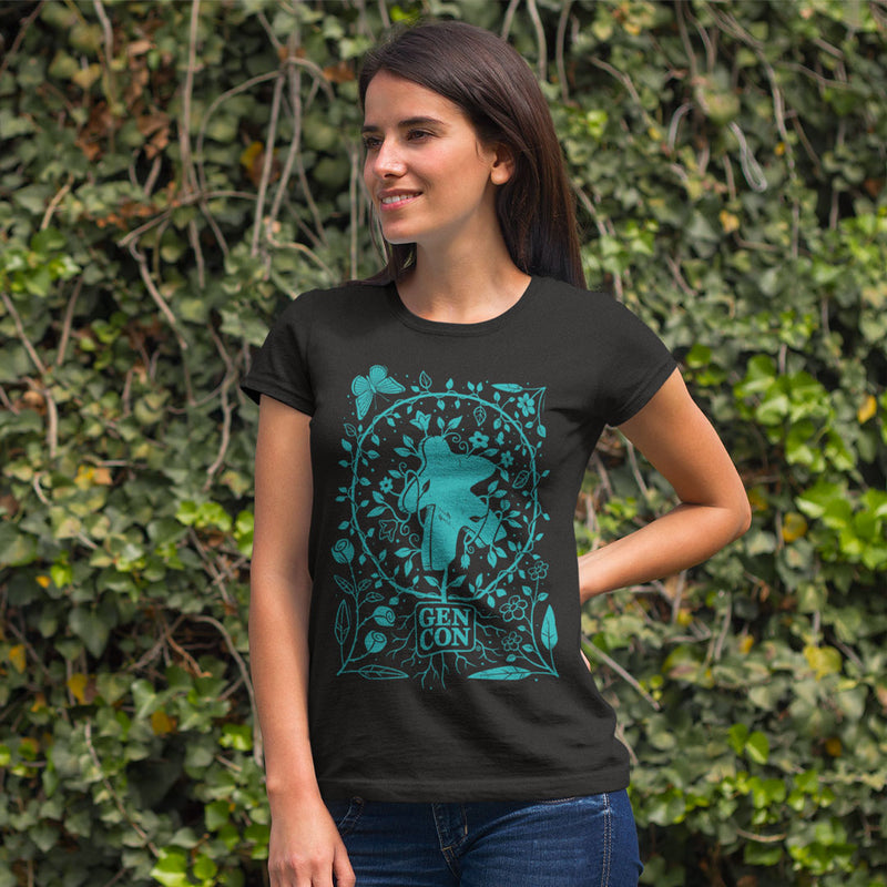 Gen Con Botanical Meeple Femme T-Shirt | Rollacrit