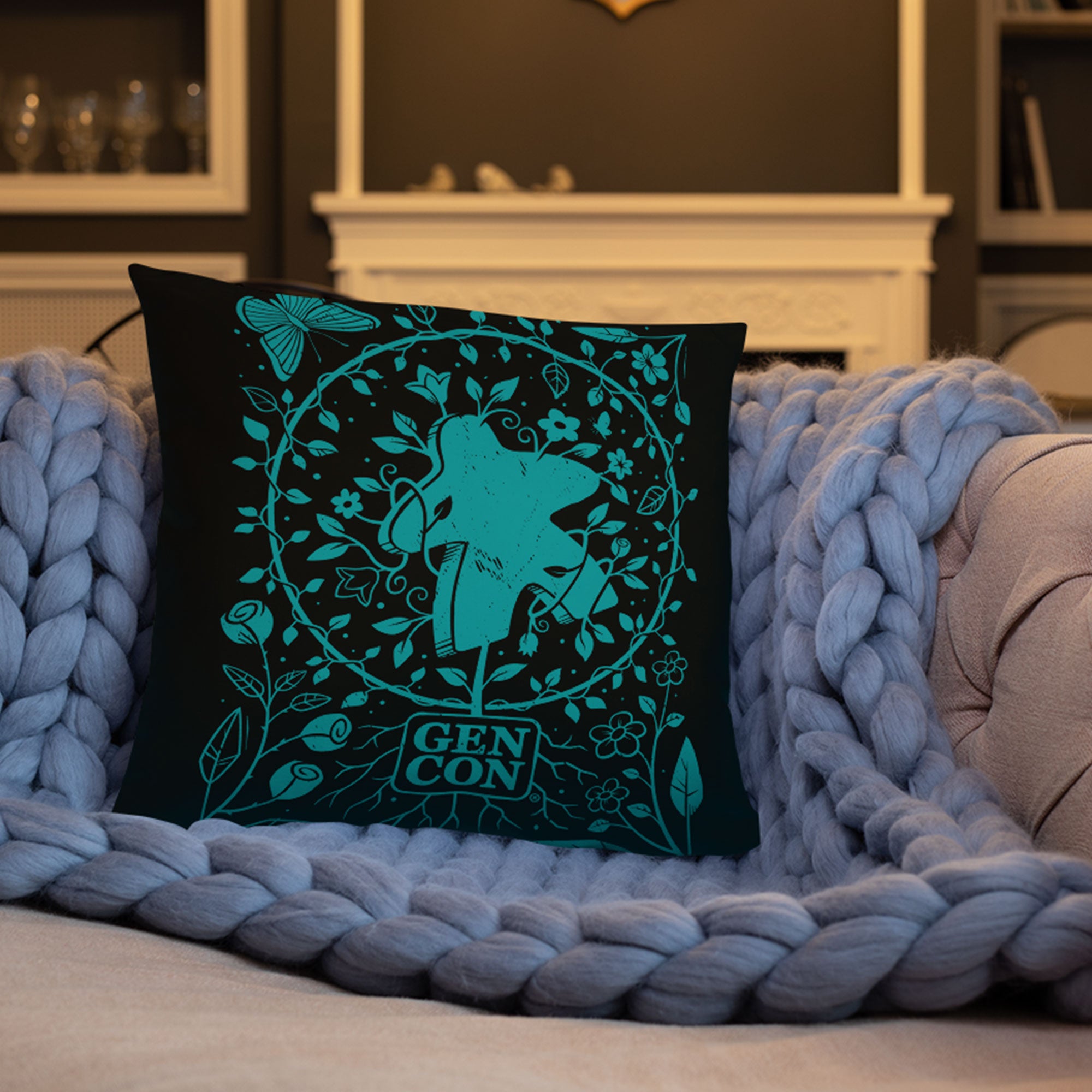 Gen Con Botanical Meeple Pillow | Rollacrit