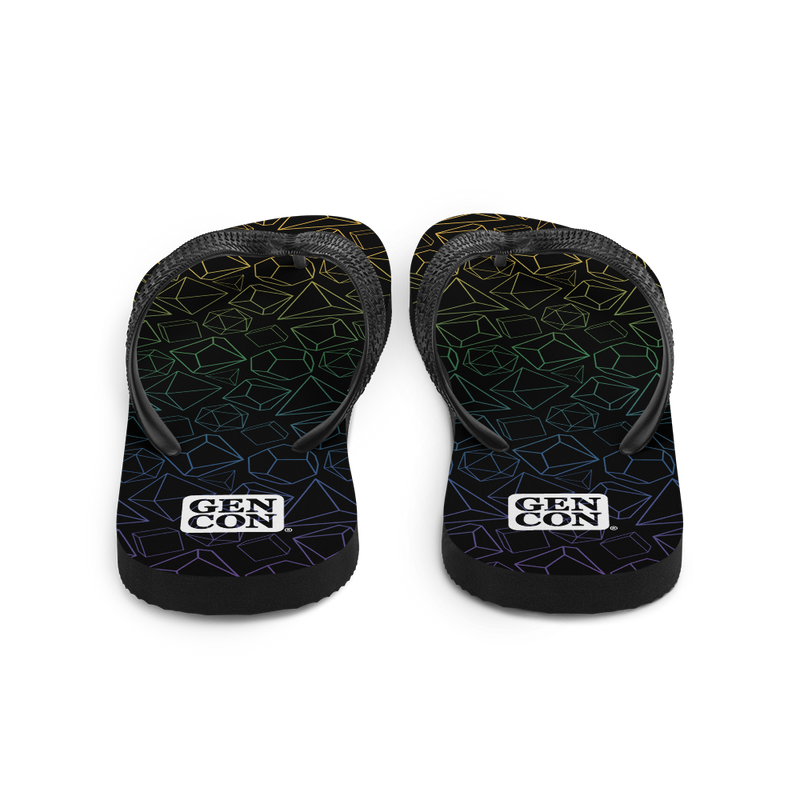 Gen Con Dice Pattern Flip-Flops | Rollacrit