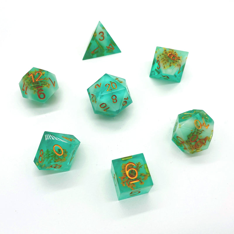 Bishop's Weed Sharp Edge Resin 7pc Dice Set | Rollacrit