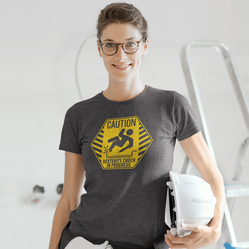 Caution Dexterity Check T-Shirt | Rollacrit