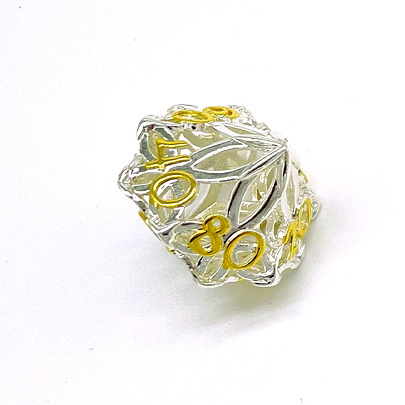 Celtic Knot Silver and Gold Metal 7pc Dice Set | Rollacrit