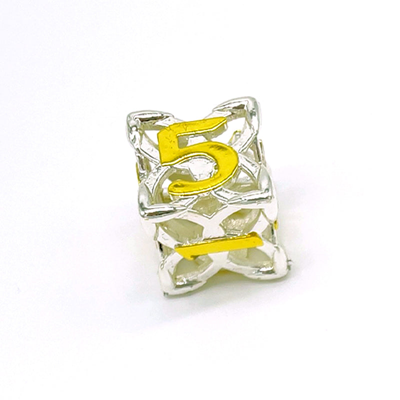 Celtic Knot Silver and Gold Metal 7pc Dice Set | Rollacrit