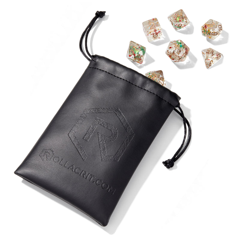 Holiday Cheer Fragment Filled Resin 7pc Dice Set | Rollacrit