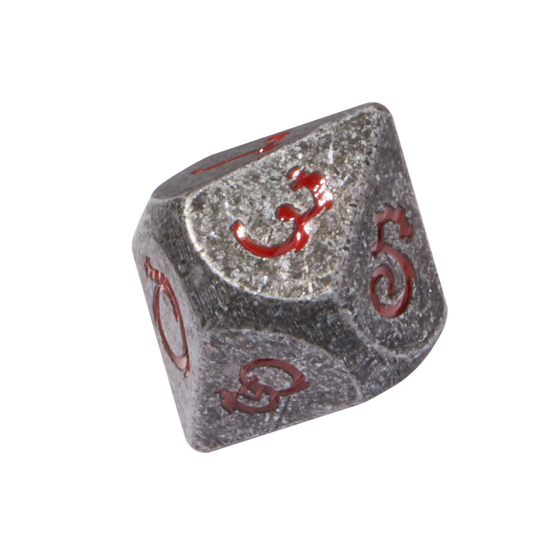 Ancient Dragon’s Breath Red Metal 7pc Dice Set | Rollacrit