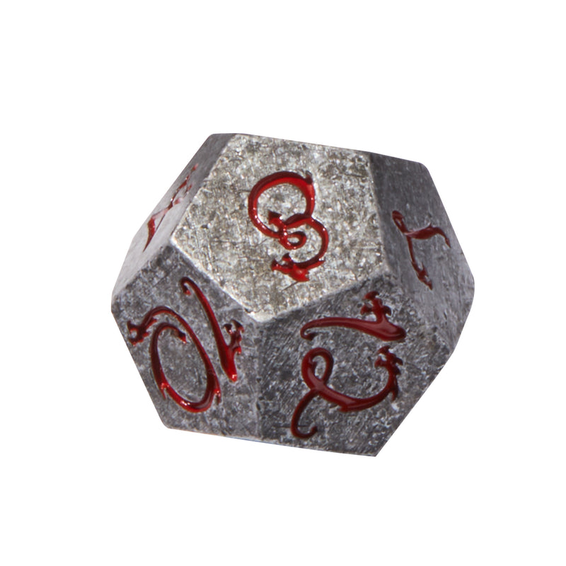 Ancient Dragon’s Breath Red Metal 7pc Dice Set | Rollacrit