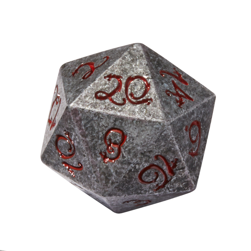 Ancient Dragon’s Breath Red Metal 7pc Dice Set | Rollacrit