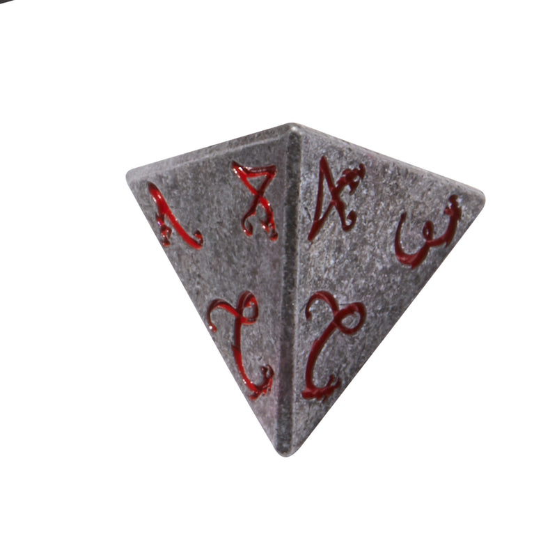 Ancient Dragon’s Breath Red Metal 7pc Dice Set | Rollacrit