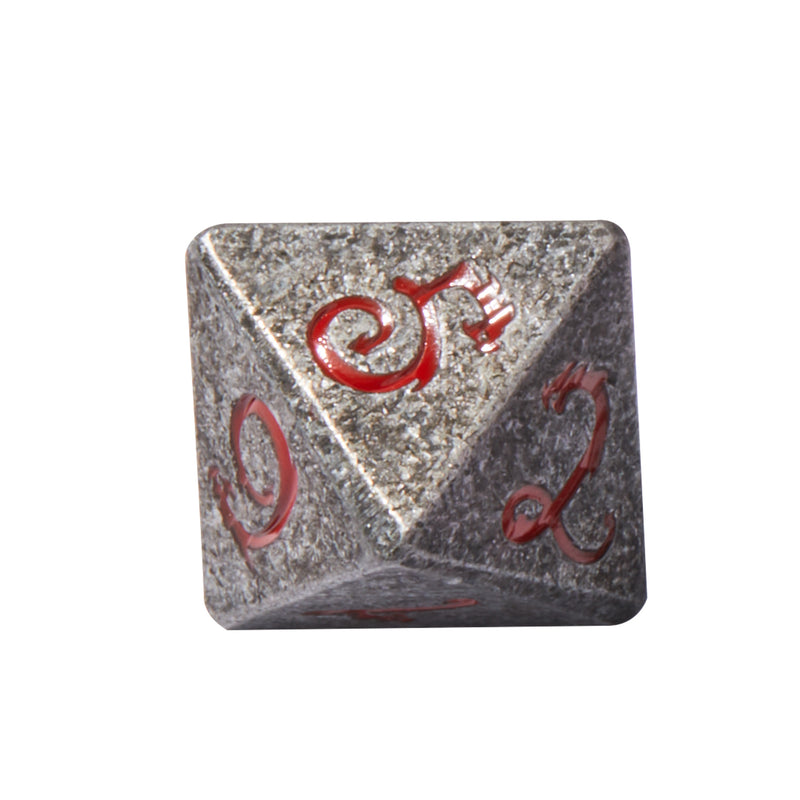 Ancient Dragon’s Breath Red Metal 7pc Dice Set | Rollacrit