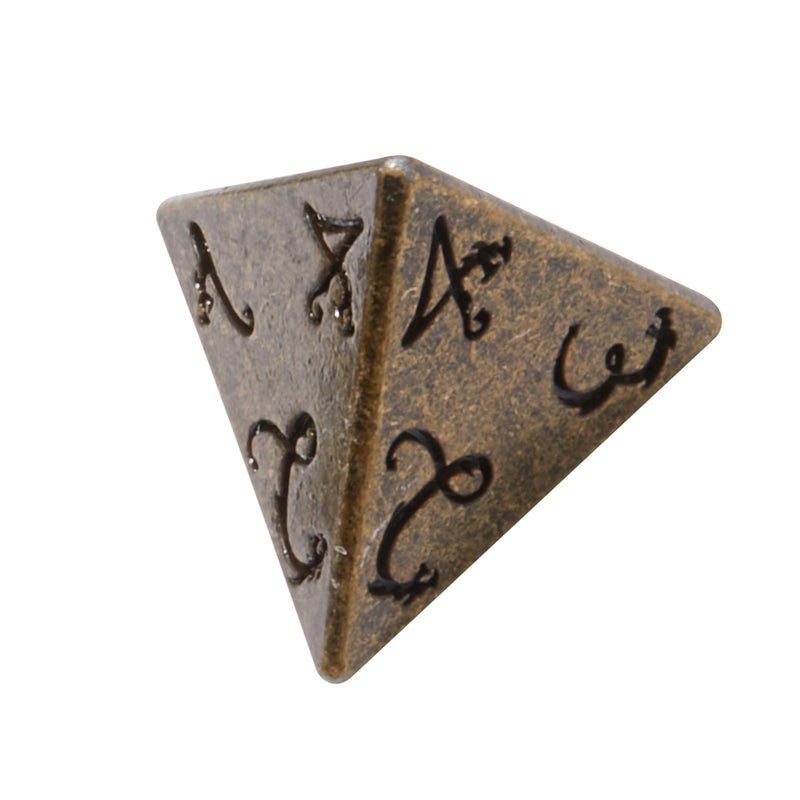 Dwarven Mines Gold Colored Metal 7pc Dice Set | Rollacrit