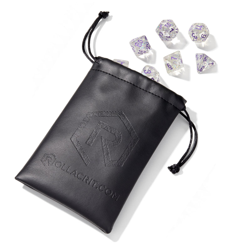 Clear as Dice Fragment Filled Resin 7pc Dice Set