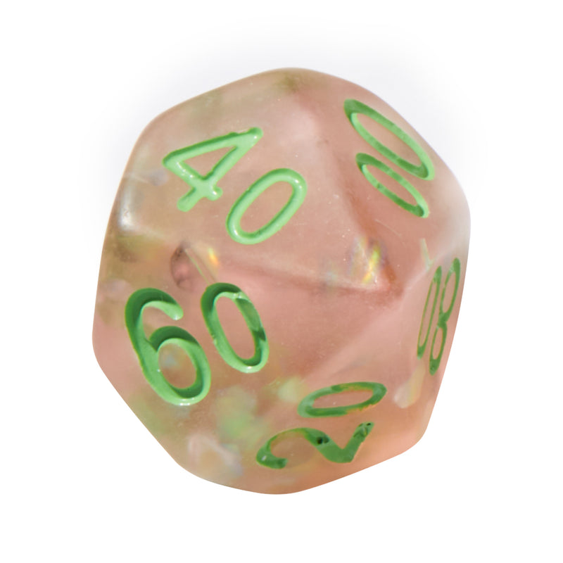 Frosted Mermaid Coral Resin 7pc Dice Set | Rollacrit