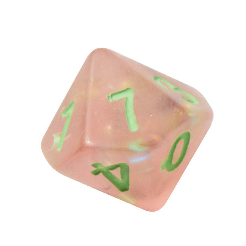 Frosted Mermaid Coral Resin 7pc Dice Set | Rollacrit