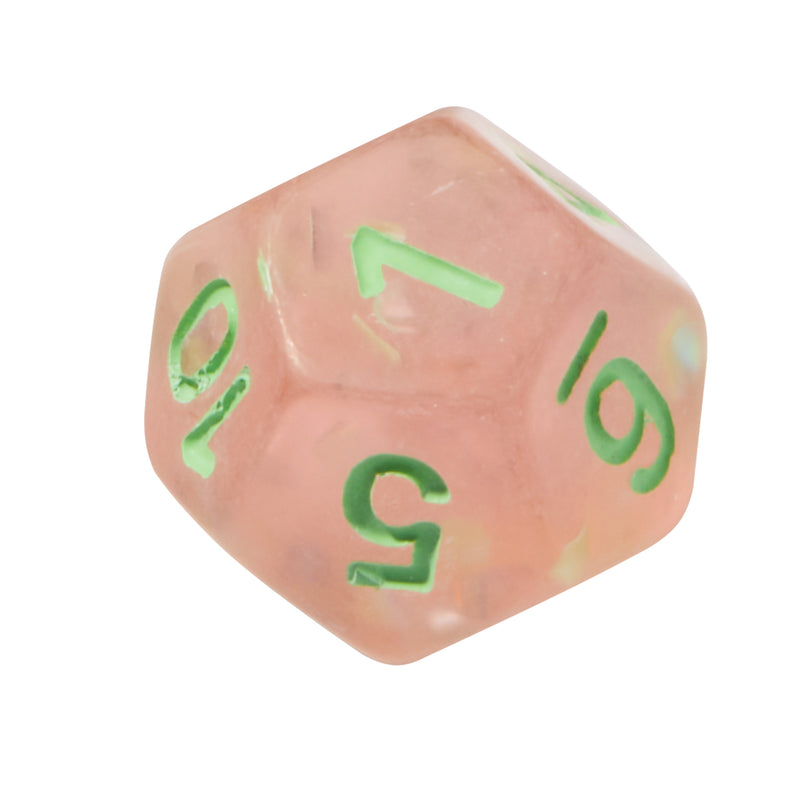 Frosted Mermaid Coral Resin 7pc Dice Set | Rollacrit