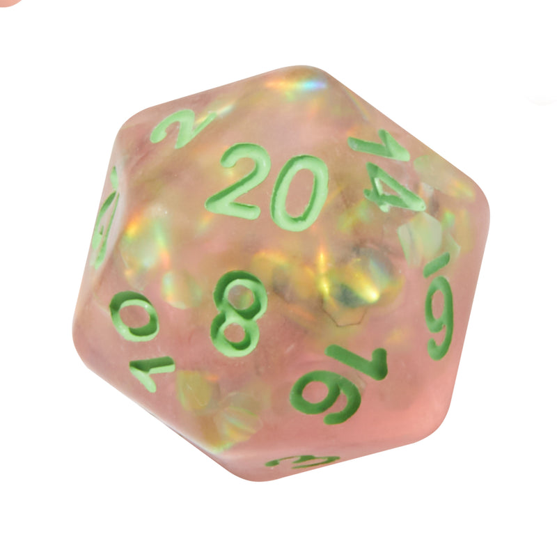Frosted Mermaid Coral Resin 7pc Dice Set | Rollacrit