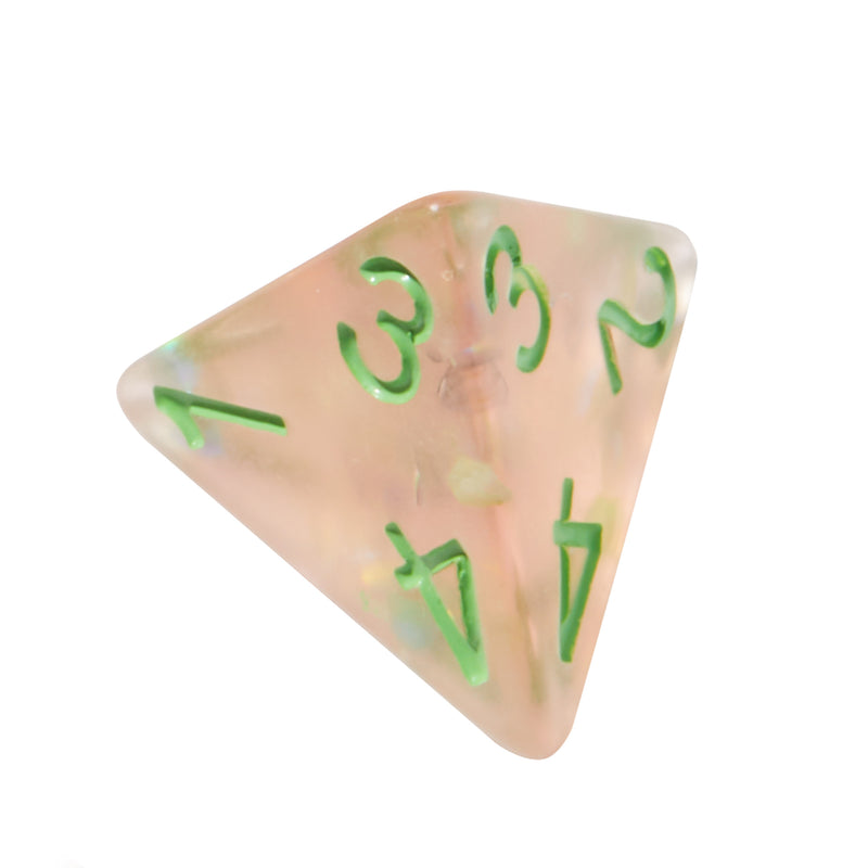 Frosted Mermaid Coral Resin 7pc Dice Set | Rollacrit