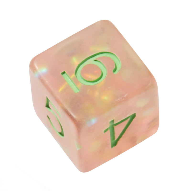 Frosted Mermaid Coral Resin 7pc Dice Set | Rollacrit