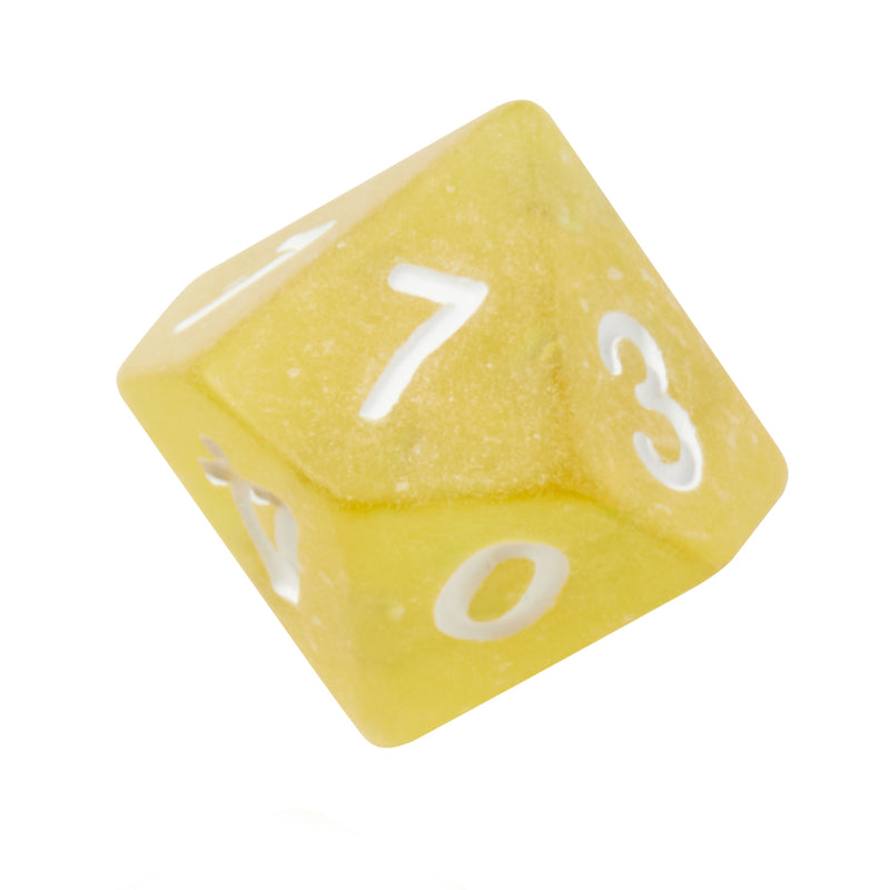Frosted Mermaid Yellow Resin 7pc Dice Set | Rollacrit