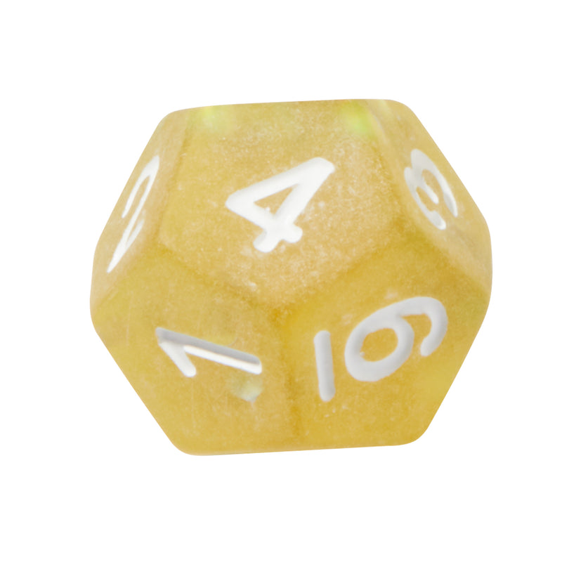 Frosted Mermaid Yellow Resin 7pc Dice Set | Rollacrit