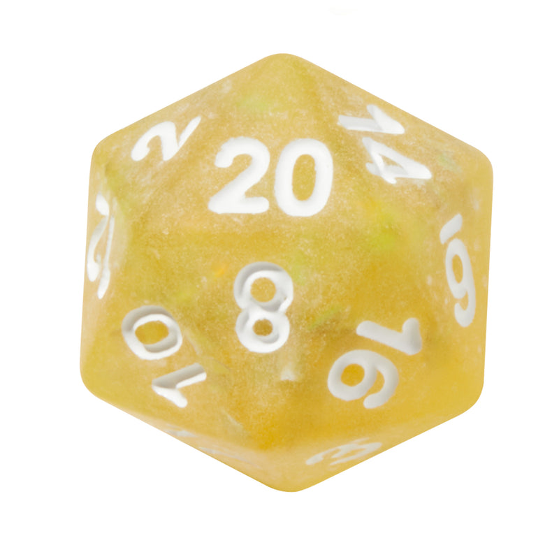 Frosted Mermaid Yellow Resin 7pc Dice Set | Rollacrit