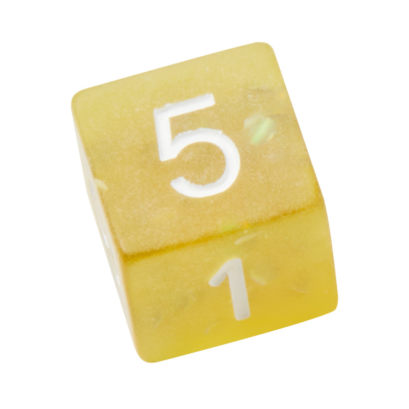 Frosted Mermaid Yellow Resin 7pc Dice Set | Rollacrit