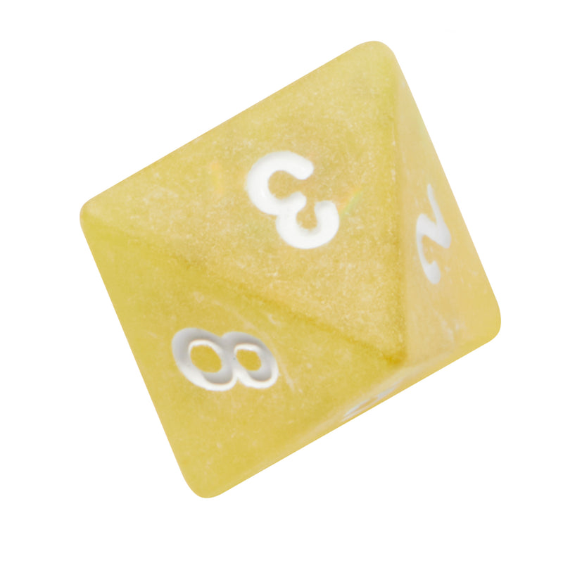 Frosted Mermaid Yellow Resin 7pc Dice Set | Rollacrit